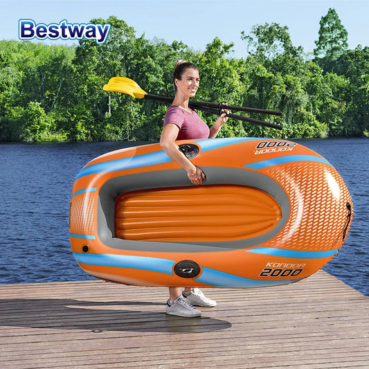 Bestway 61142 Heavy Duty Inflatable Kayak for 1 to 3 Persons Adventure