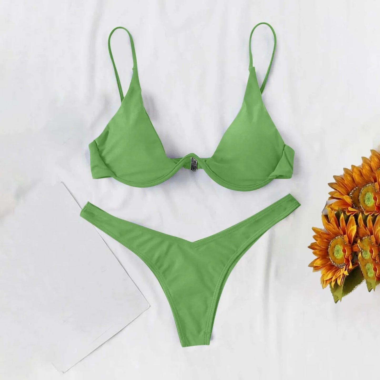 2025 Sexy Low Waisted Bikini Swimsuit Two Piece Brazilian Swimwear Sale