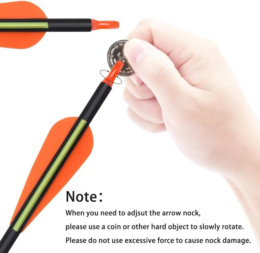 Hunting Arrows with 100 Grain Removable Tips for Compound and Recurve Bows