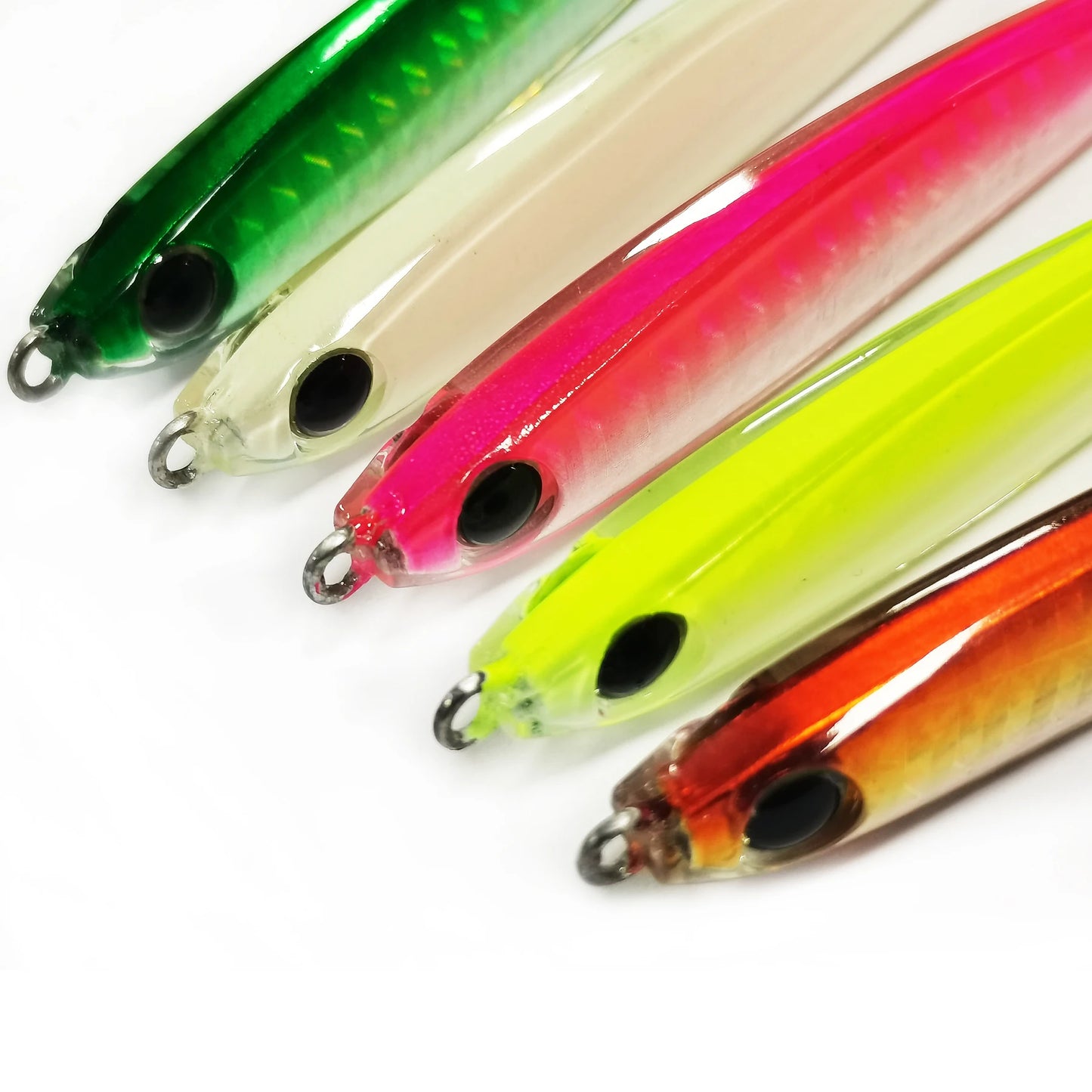 5pcs Epoxy Resin Fishing Jigs with Strong Hooks for Striped Bass and Tuna