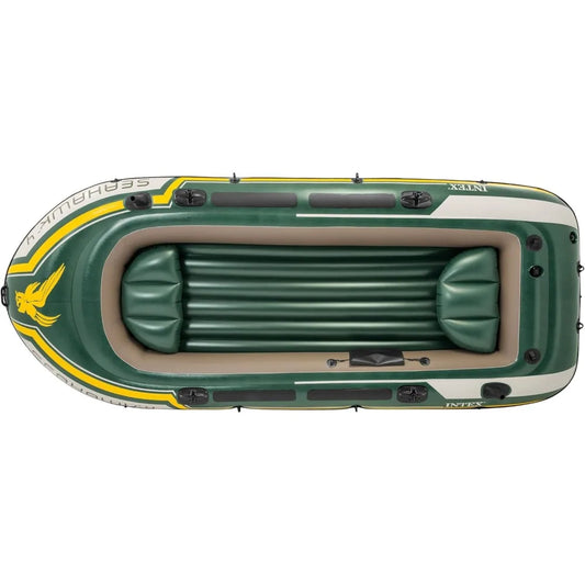 Seahawk Inflatable Boat Series with Oars Pump PVC Fishing Rod Holders