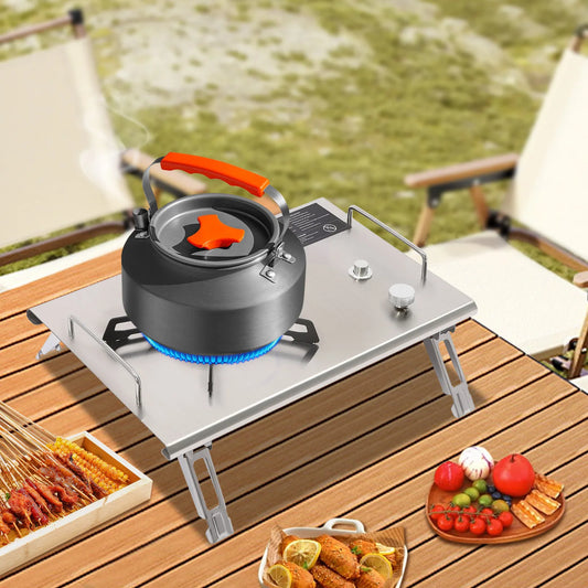 Foldable Portable Gas Stove Stainless Steel Single-Burner for Camping
