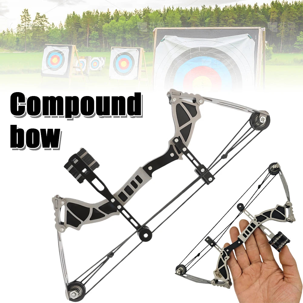 Toparchery 9.5 Inch Mini Compound Bow Set with 4 Arrows and Target Paper