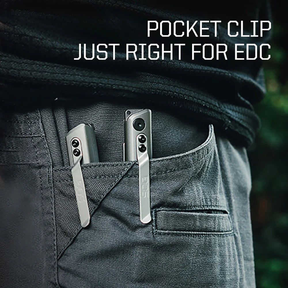 SOG Baton Q2 4-in-1 EDC Pen Multitool with Flashlight Knife and Screwdriver