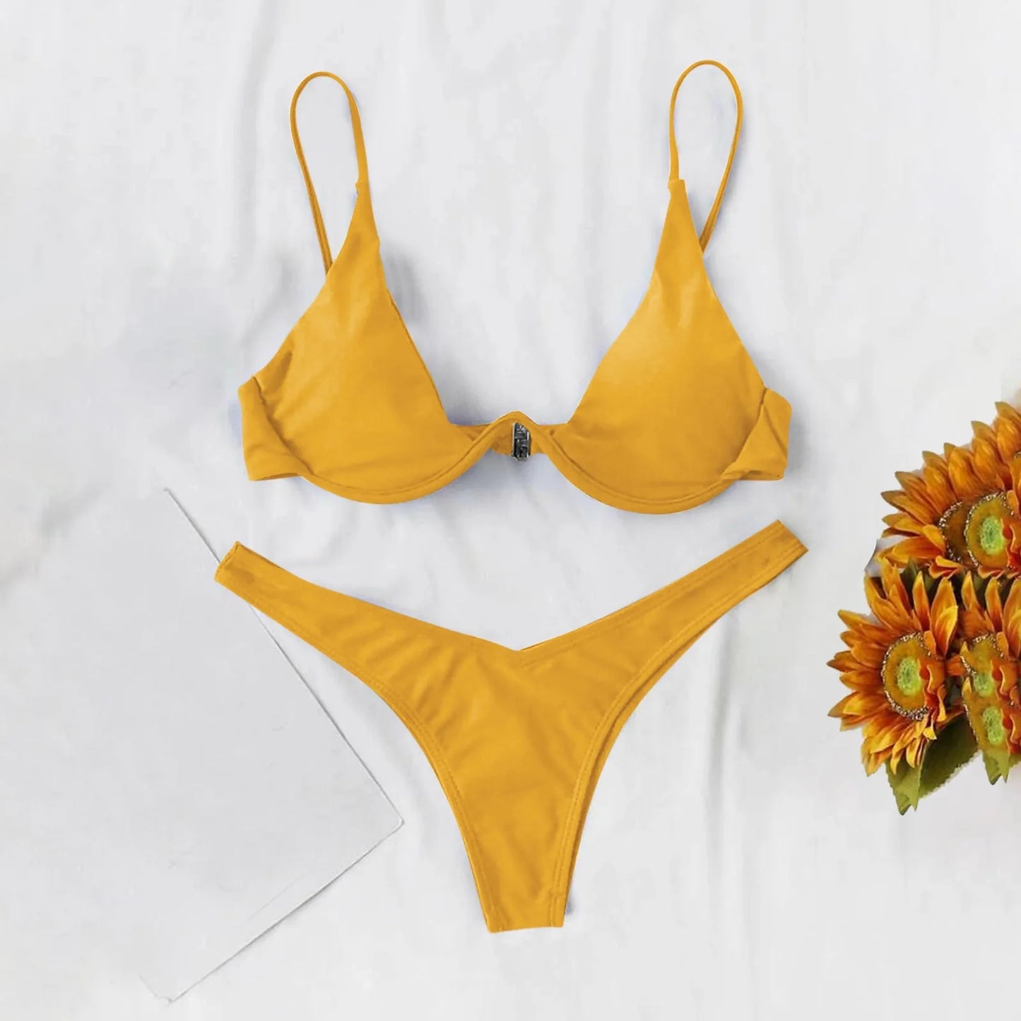 2025 Sexy Low Waisted Bikini Swimsuit Two Piece Brazilian Swimwear Sale
